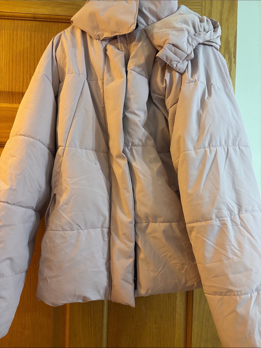 Primark Pale Pink Quilted Puffer Jacket with Hood